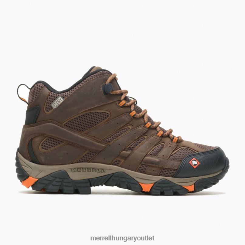 férfiak Merrell agyag moab vertex mid vízálló sr munkacsizma széles szélesség cipő H06N0389