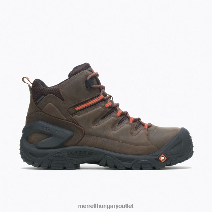 férfiak Merrell eszpresszó erősfield bőr 6\'\' vízálló comp orr munkacsizma cipő H06N0716