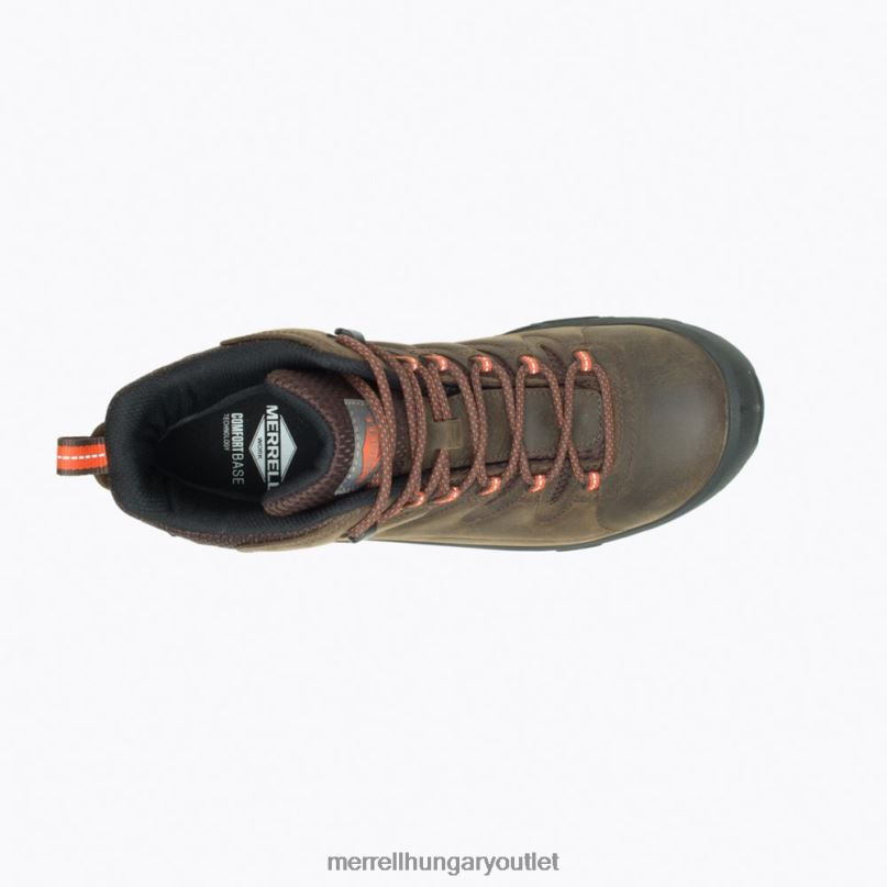 férfiak Merrell eszpresszó erősfield bőr 6\'\' vízálló comp orr munkacsizma cipő H06N0716
