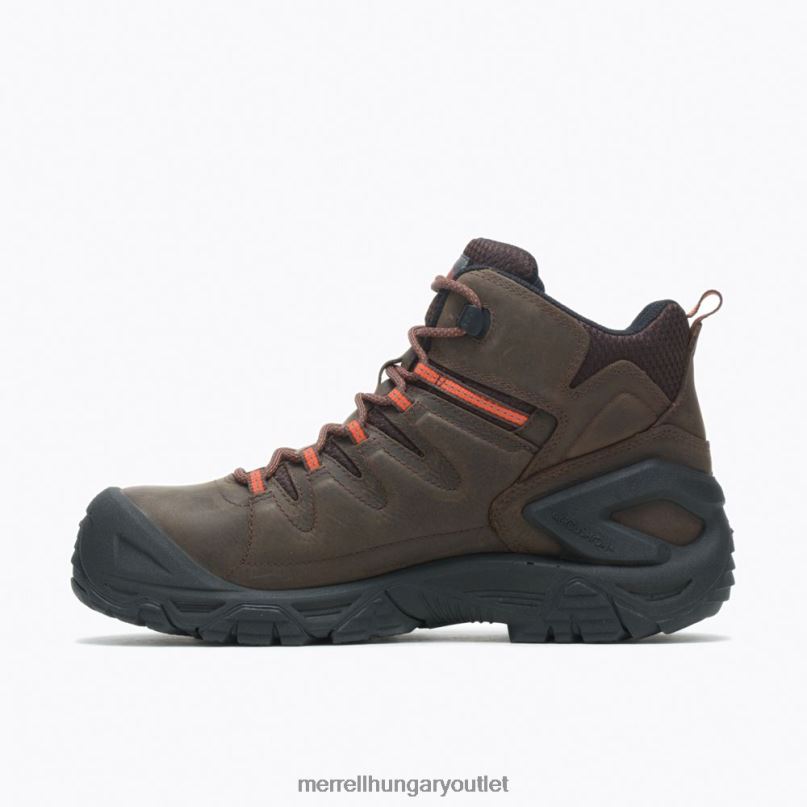férfiak Merrell eszpresszó erősfield bőr 6\'\' vízálló comp orr munkacsizma cipő H06N0716