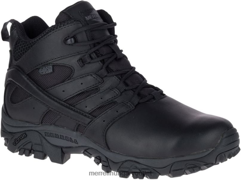 férfiak Merrell fekete moab 2 mid tactical response vízálló bakancs széles szélesség cipő H06N0700