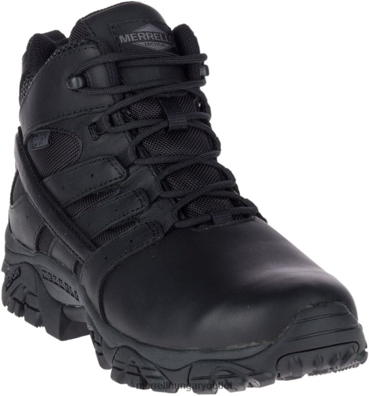 férfiak Merrell fekete moab 2 mid tactical response vízálló bakancs széles szélesség cipő H06N0700