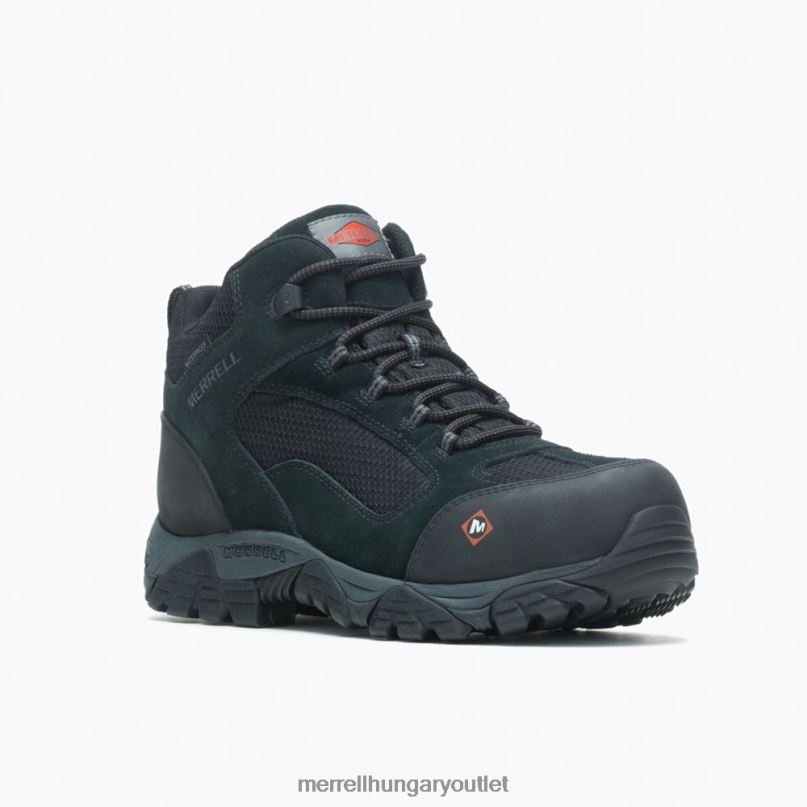 férfiak Merrell fekete moab onset mid vízálló comp orr munkacipő cipő H06N0433