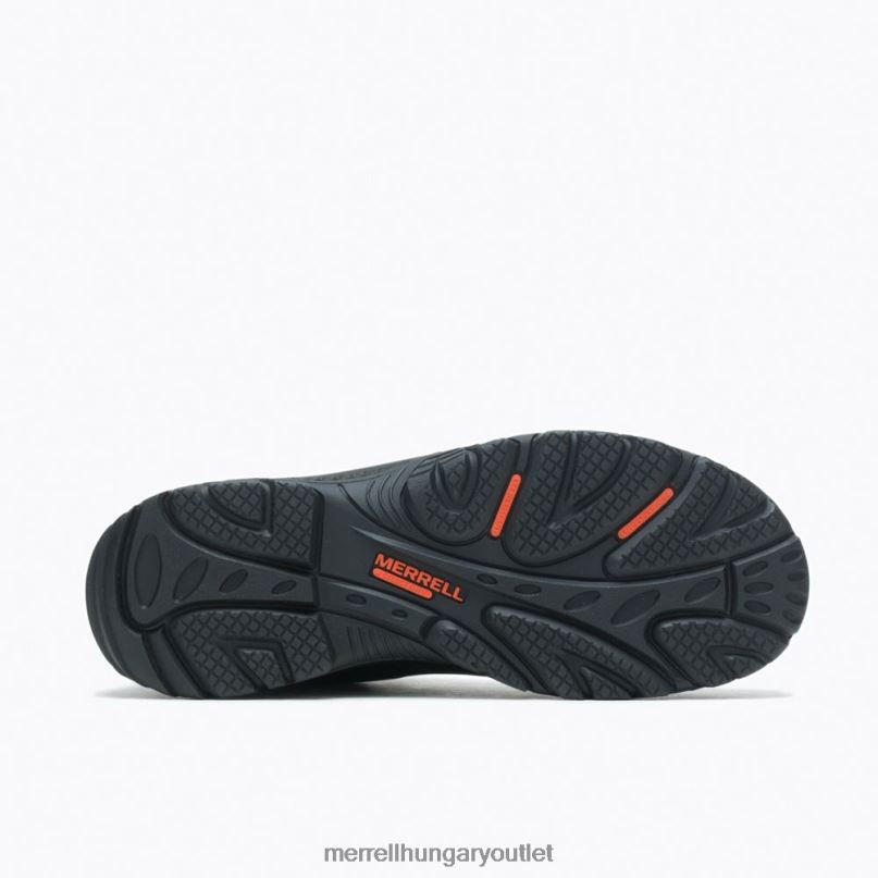 férfiak Merrell fekete strongfield bőr 6\'\' vízálló comp orr munkacsizma széles szélesség cipő H06N0708