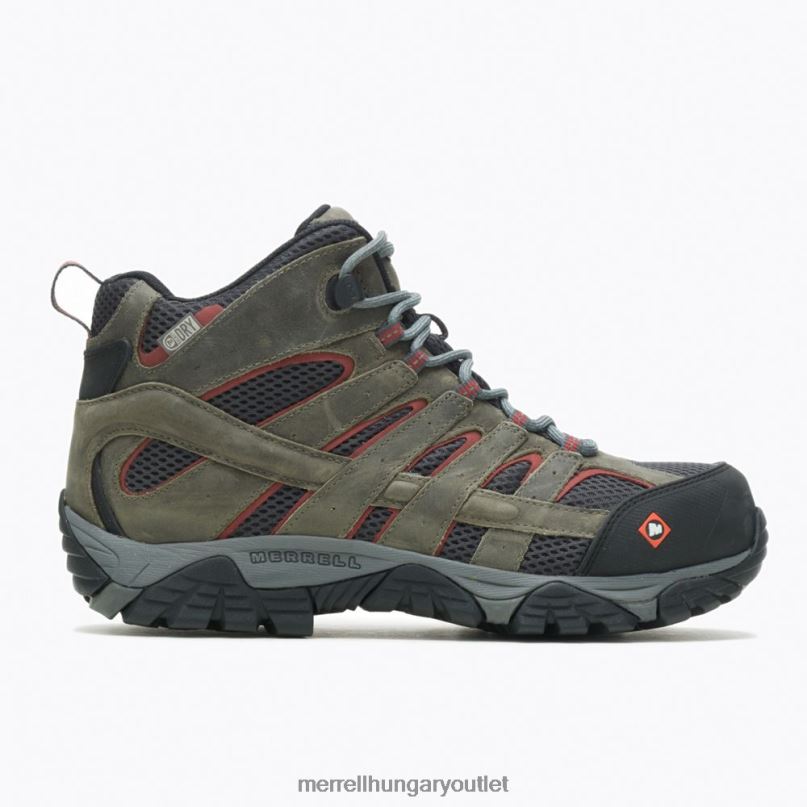 férfiak Merrell ónötvözet moab vertex mid vízálló comp orr munkacsizma széles szélesség cipő H06N0620