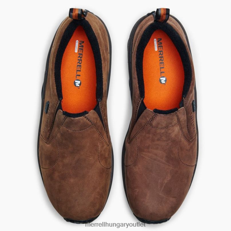 férfiak Merrell barna dzsungel moc nubuk vízálló széles szélességű cipő H06N0246