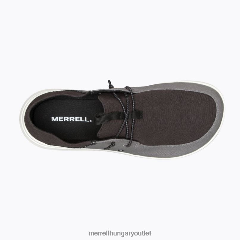 férfiak Merrell fekete/szén kunyhó moc 2 vászon cipő H06N0773