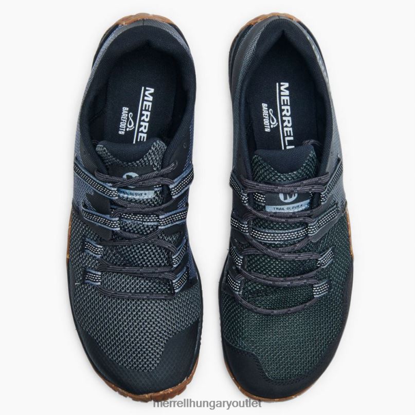 férfiak Merrell fekete/gumi trail kesztyű 6 cipő H06N0410