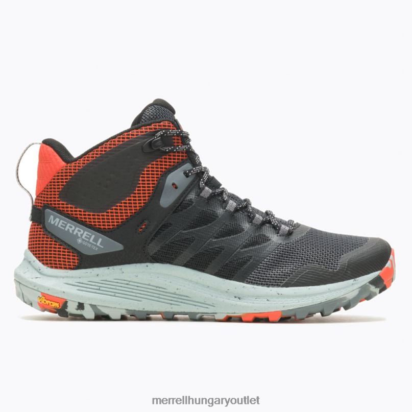 férfiak Merrell fekete/mandarin nova 3 mid gore-tex cipő H06N042