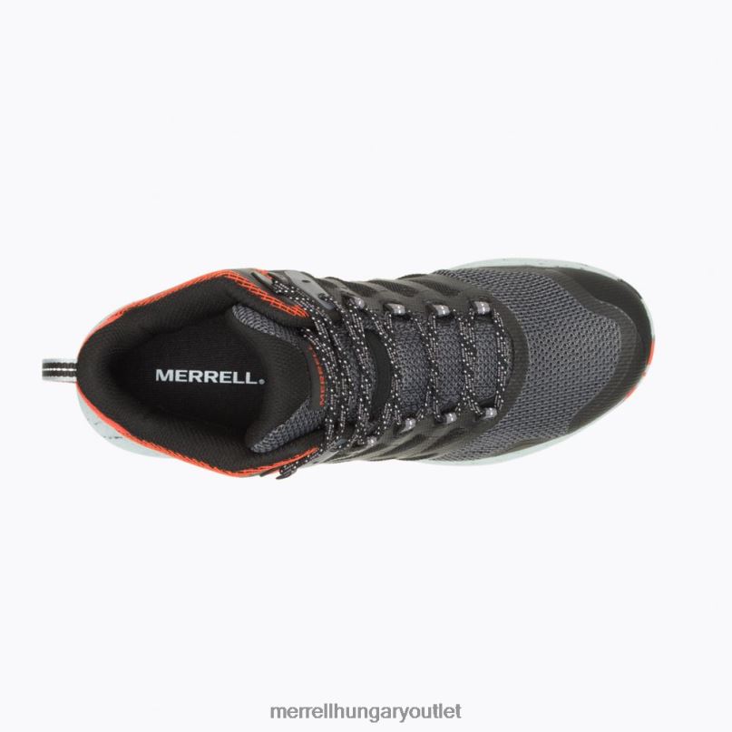férfiak Merrell fekete/mandarin nova 3 mid gore-tex cipő H06N042