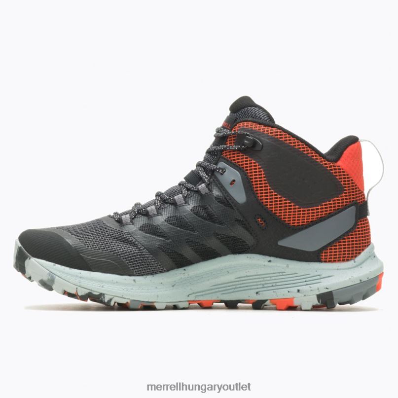 férfiak Merrell fekete/mandarin nova 3 mid gore-tex cipő H06N042