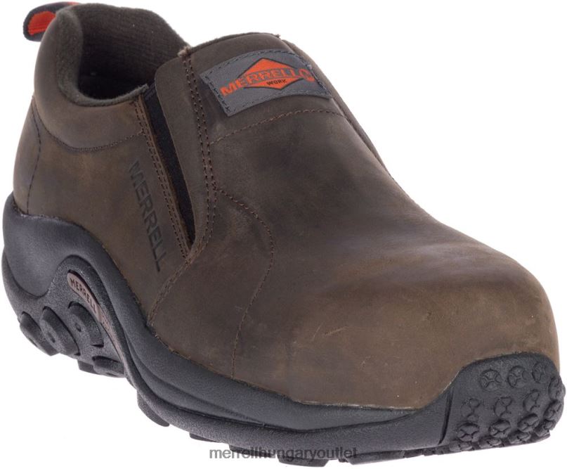 férfiak Merrell eszpresszó jungle moc bőr comp orr munkacipő széles szélesség cipő H06N0487
