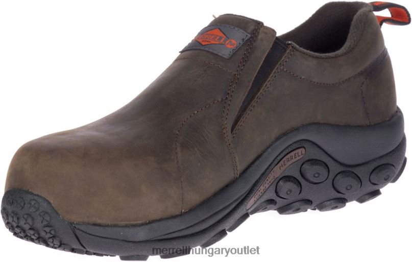 férfiak Merrell eszpresszó jungle moc bőr comp orr munkacipő széles szélesség cipő H06N0487