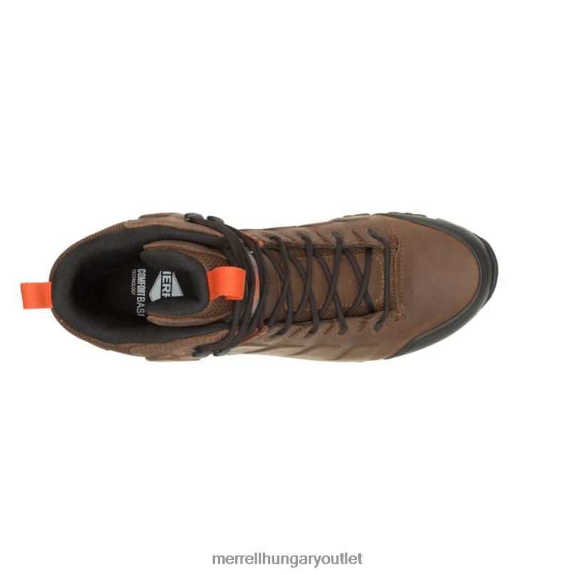 férfiak Merrell föld/narancs phaserbound 2 mid waterproof sr cipő H06N0556