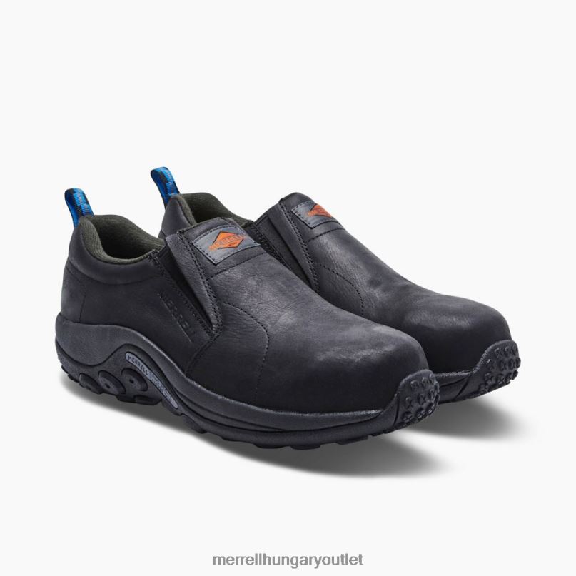 férfiak Merrell fekete dzsungel moc bőr comp orr munkacipő cipő H06N0345