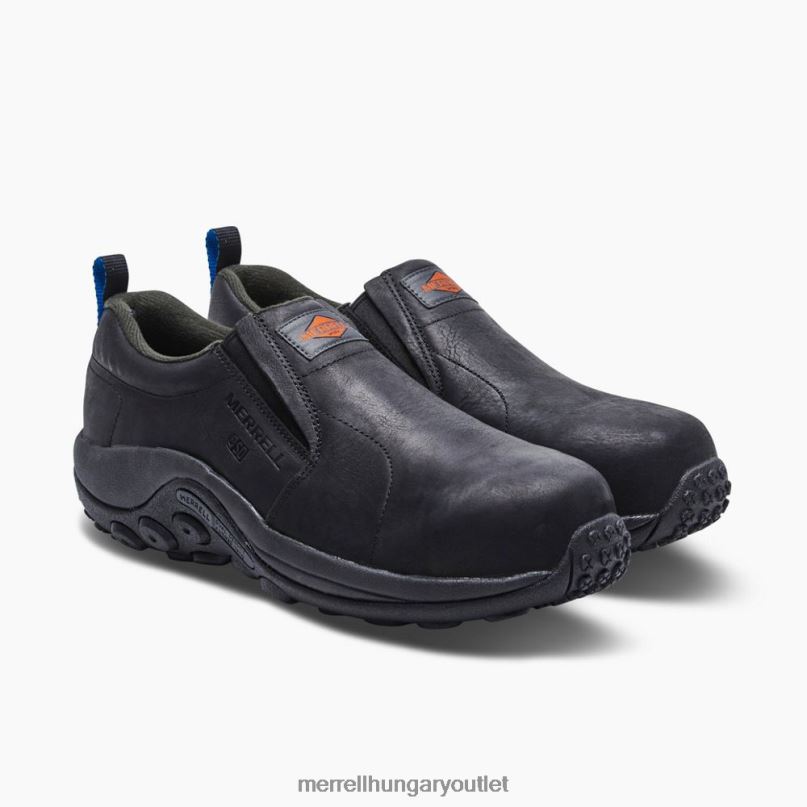 férfiak Merrell fekete jungle moc bőr comp toe sd+ munkacipő széles szélesség cipő H06N0453