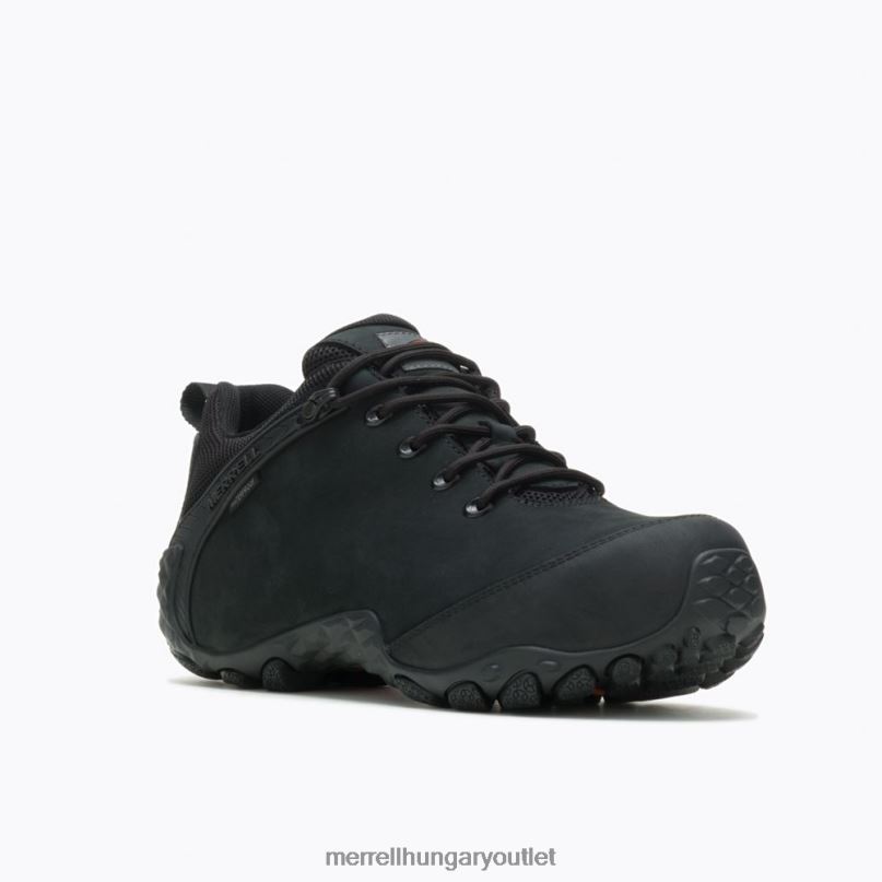férfiak Merrell fekete kaméleon fluxus bőr vízálló szénszálas cipő H06N0659