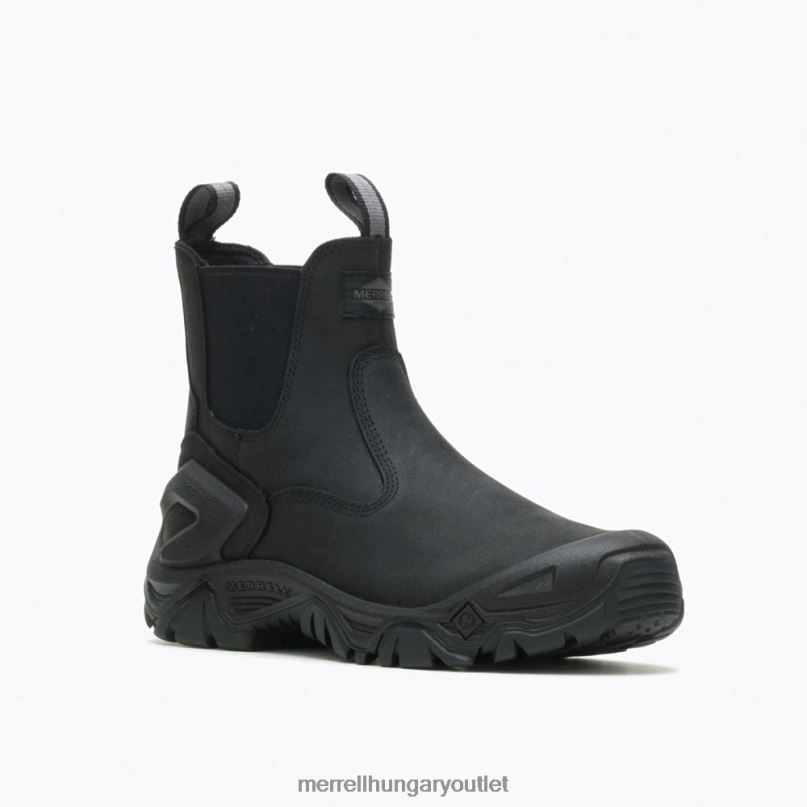 férfiak Merrell fekete strongfield bőr chelsea sr cipő H06N0622