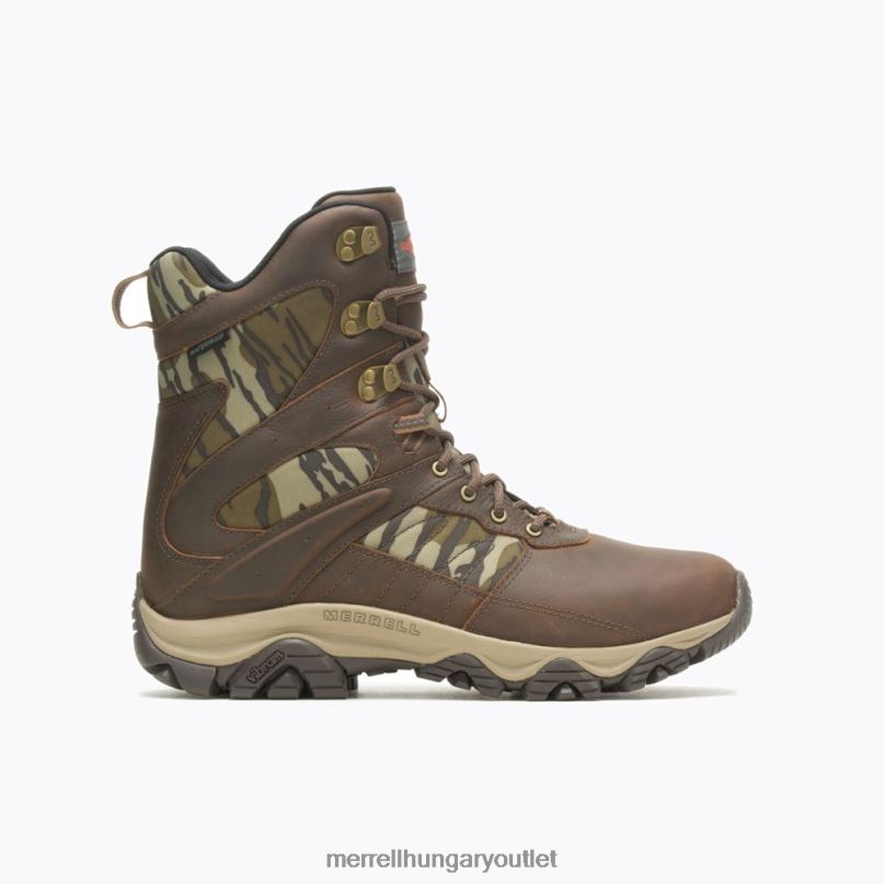 férfiak Merrell karamell/tölgy moab 2 timber 8\'\' thermo vízálló cipő H06N0657