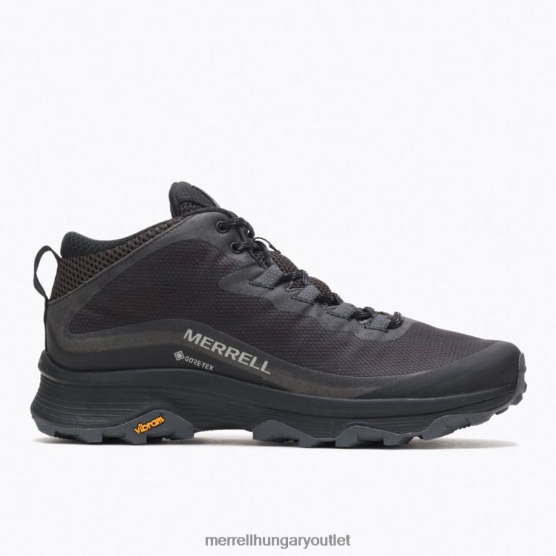 férfiak Merrell fekete/aszfalt moab sebesség közepes gore-tex cipő H06N0190