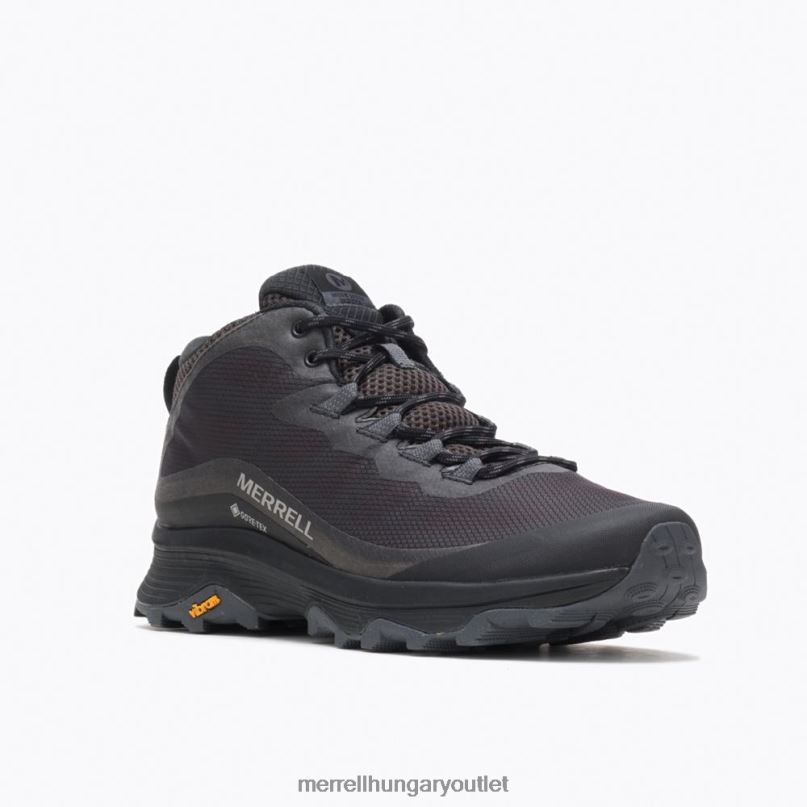férfiak Merrell fekete/aszfalt moab sebesség közepes gore-tex cipő H06N0190