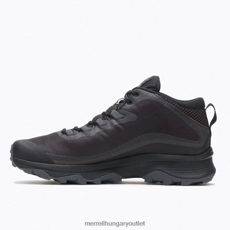 férfiak Merrell fekete/aszfalt moab sebesség közepes gore-tex cipő H06N0190