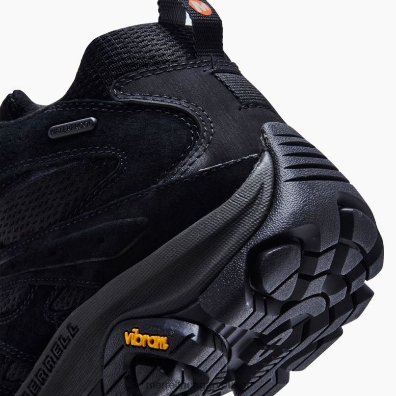 férfiak Merrell fekete moab 3 mid vízálló cipő H06N0129