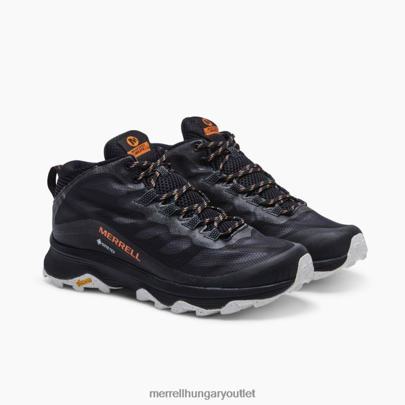 férfiak Merrell fekete moab sebesség közepes gore-tex cipő H06N0189