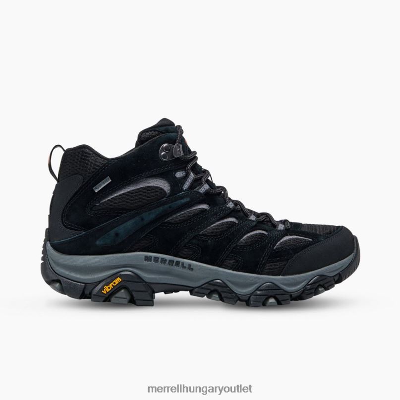 férfiak Merrell fekete/szürke moab 3 mid gore-tex cipő H06N0264