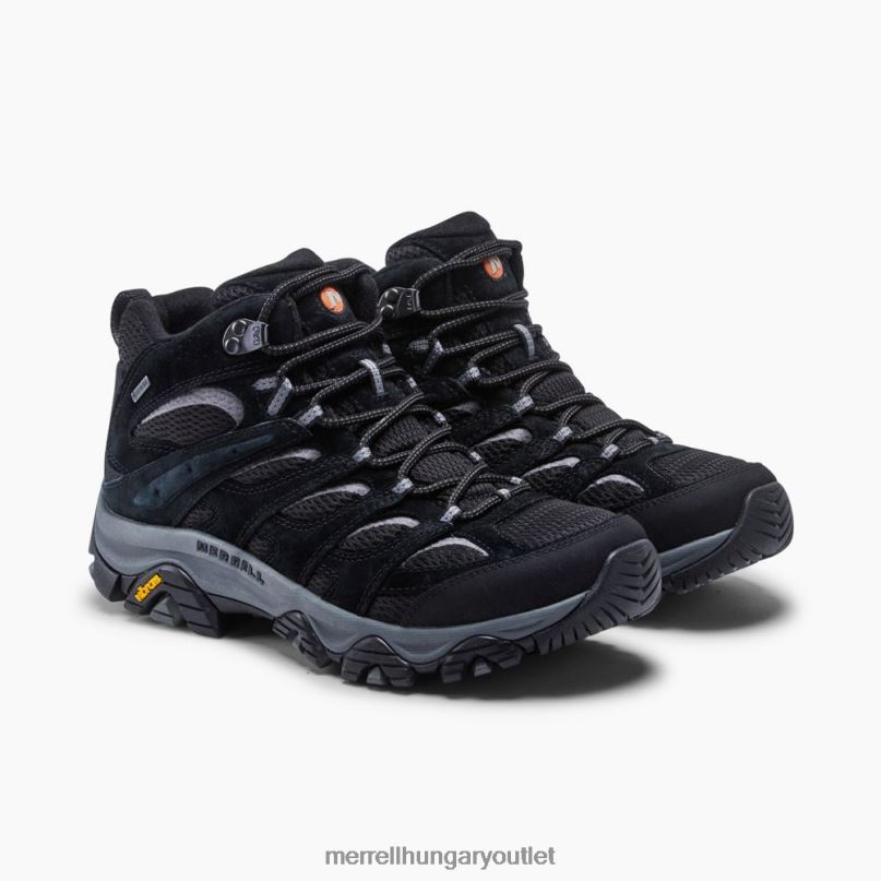 férfiak Merrell fekete/szürke moab 3 mid gore-tex cipő H06N0264