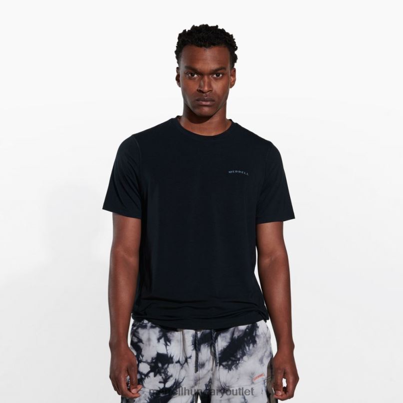 férfiak Merrell fekete mindennapi póló tencellel ruhák H06N0147