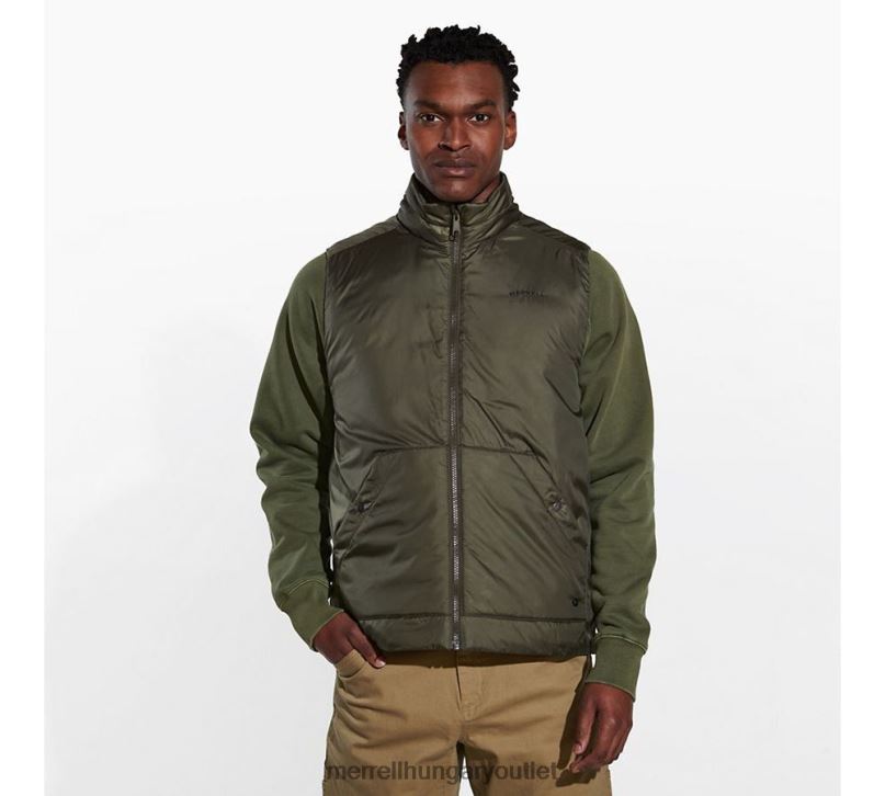 férfiak Merrell poros olajbogyó geotex szigetelt mellény ruhák H06N0590