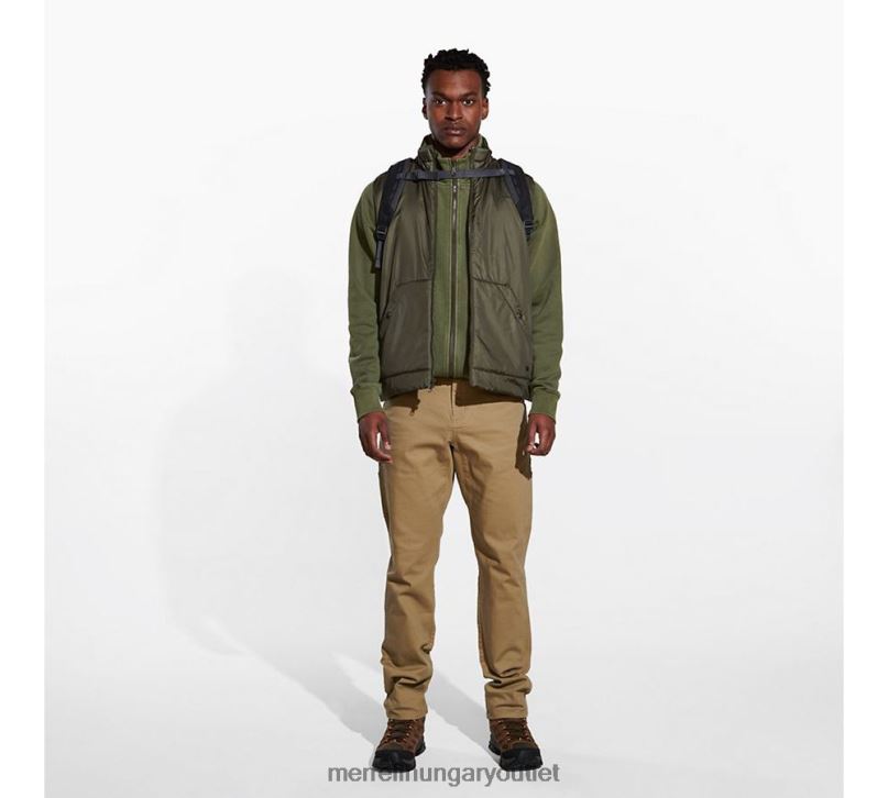 férfiak Merrell poros olajbogyó geotex szigetelt mellény ruhák H06N0590