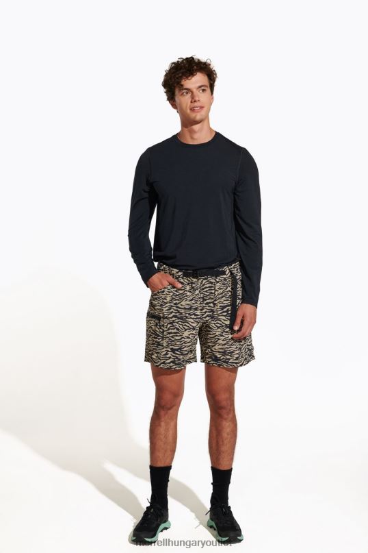 férfiak Merrell fekete mindennapi hosszú ujjú tencel póló ruhák H06N0336