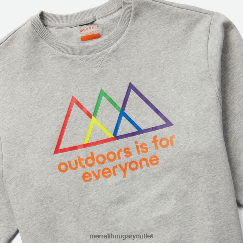 férfiak Merrell hanga szürke A szabadban mindenki számára készült, nyakú pulóver ruhák H06N0748