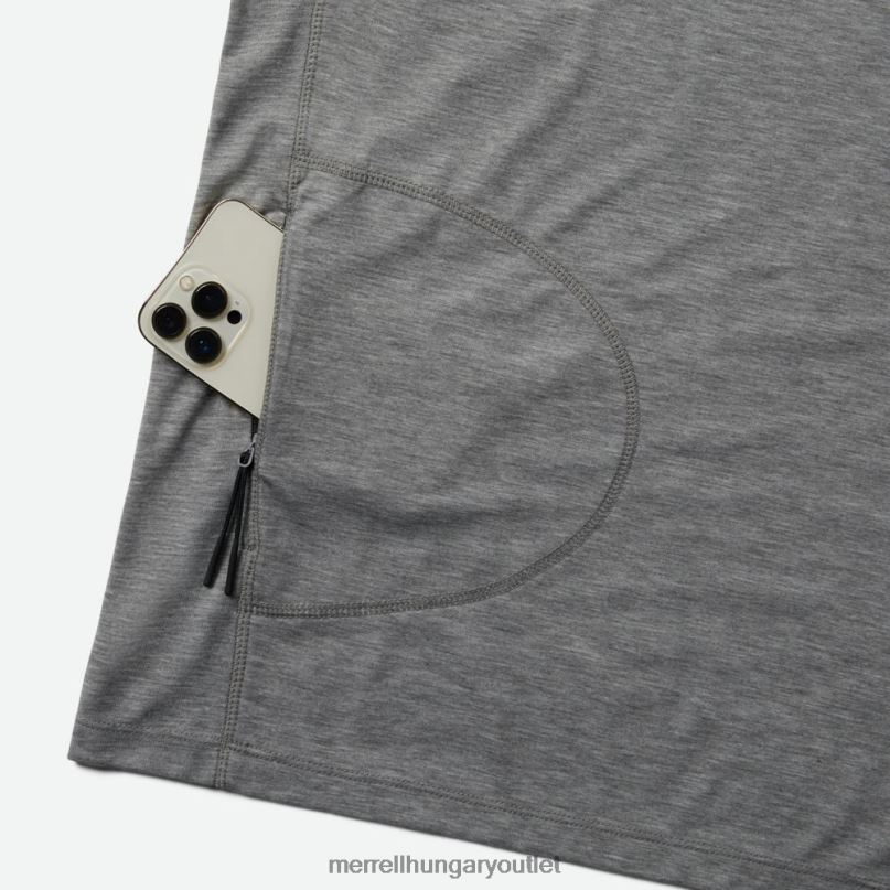 férfiak Merrell szürke hanga tökéletes hosszú ujjú tencel póló ruhák H06N0335