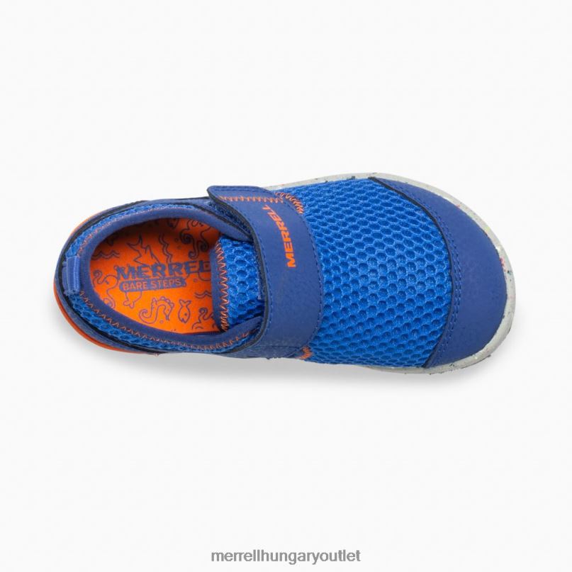 gyerekek Merrell kék/narancs csupasz lépések vízi tornacipő cipő H06N01396