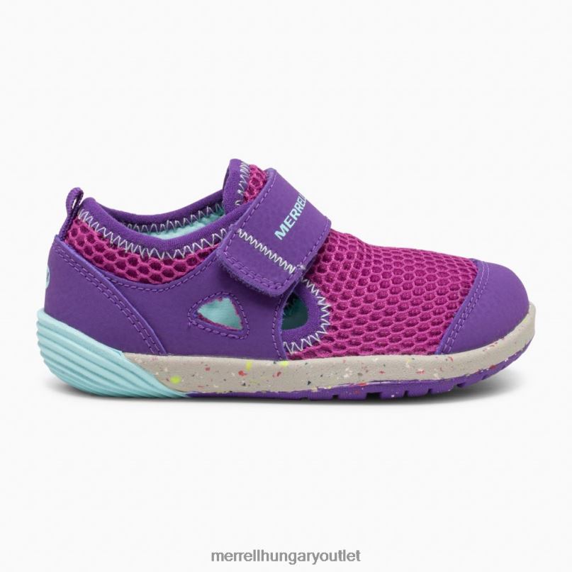 gyerekek Merrell lila/türkiz csupasz lépések vízi tornacipő cipő H06N01395
