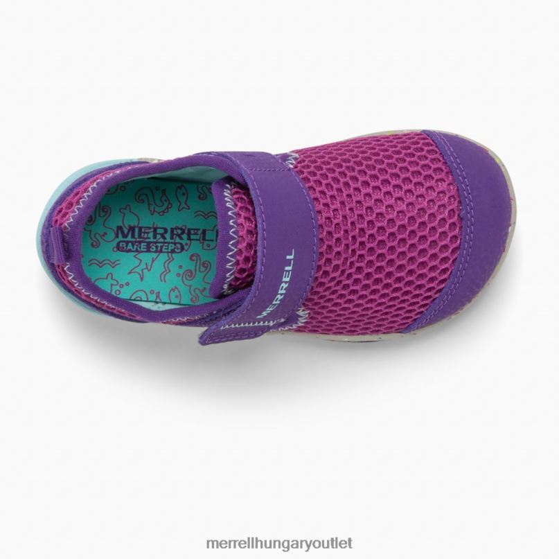 gyerekek Merrell lila/türkiz csupasz lépések vízi tornacipő cipő H06N01395