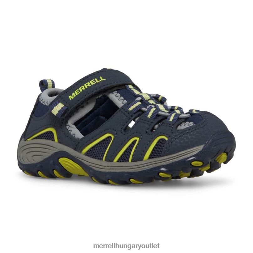 gyerekek Merrell sötétkék/mész hydro h2o természetjáró szandál cipő H06N01500