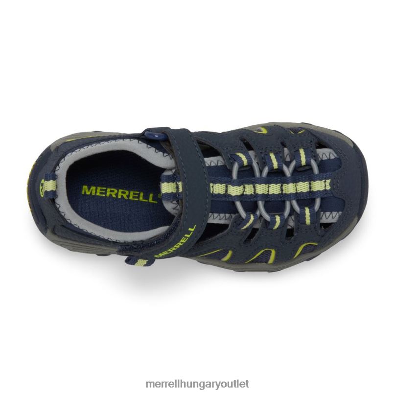 gyerekek Merrell sötétkék/mész hydro h2o természetjáró szandál cipő H06N01500