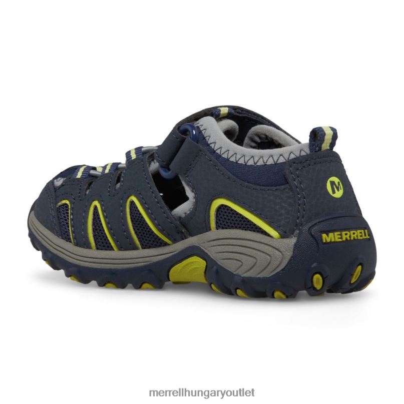 gyerekek Merrell sötétkék/mész hydro h2o természetjáró szandál cipő H06N01500