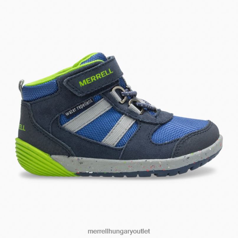 gyerekek Merrell sötétkék/zöld csupasz lépések ridge jr túrázó cipő H06N01459