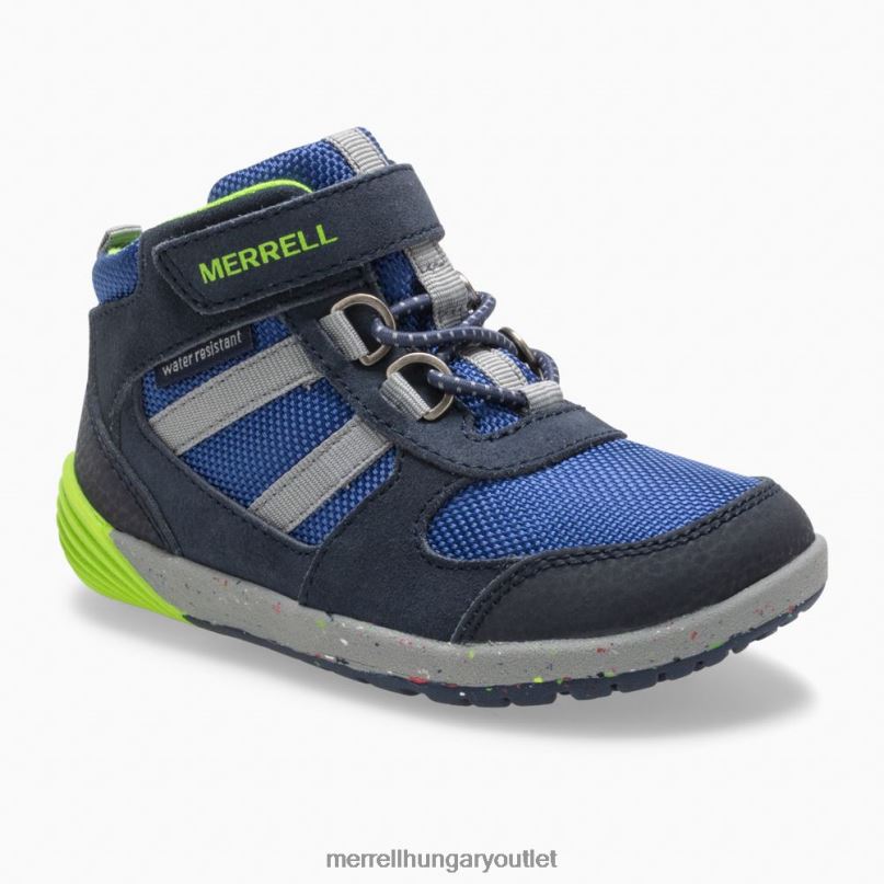 gyerekek Merrell sötétkék/zöld csupasz lépések ridge jr túrázó cipő H06N01459