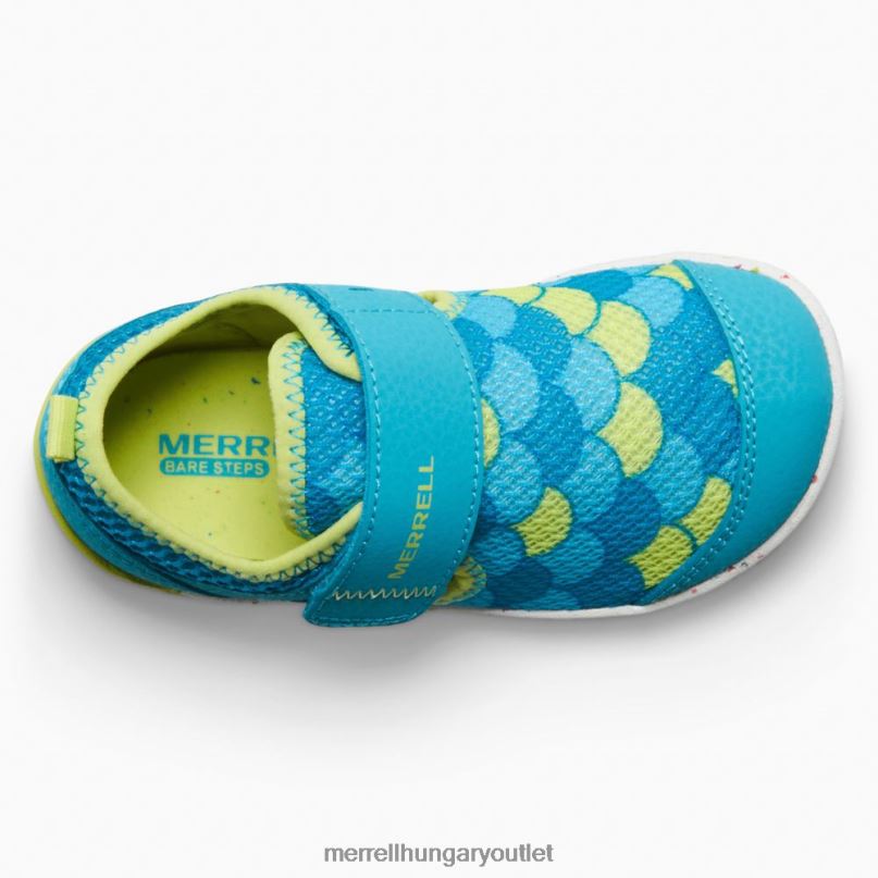 gyerekek Merrell türkiz/lime csupasz lépések vízi tornacipő cipő H06N01394