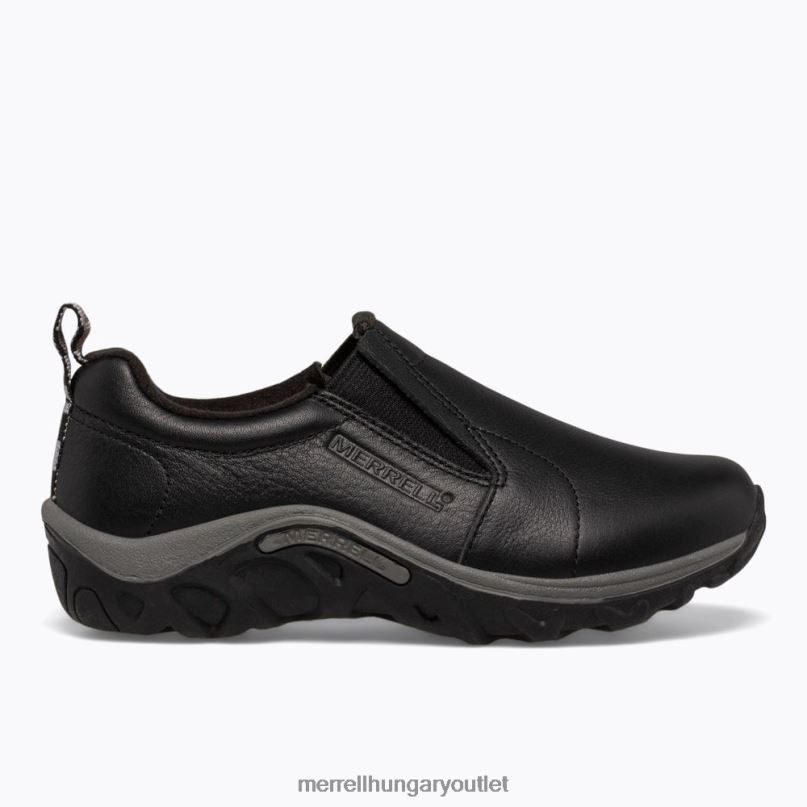 gyerekek Merrell fekete dzsungel moc bőr cipő H06N01473