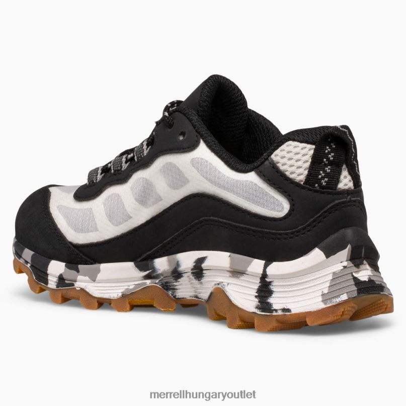 gyerekek Merrell fekete-fehér moab sebesség alacsony vízálló cipő H06N01373