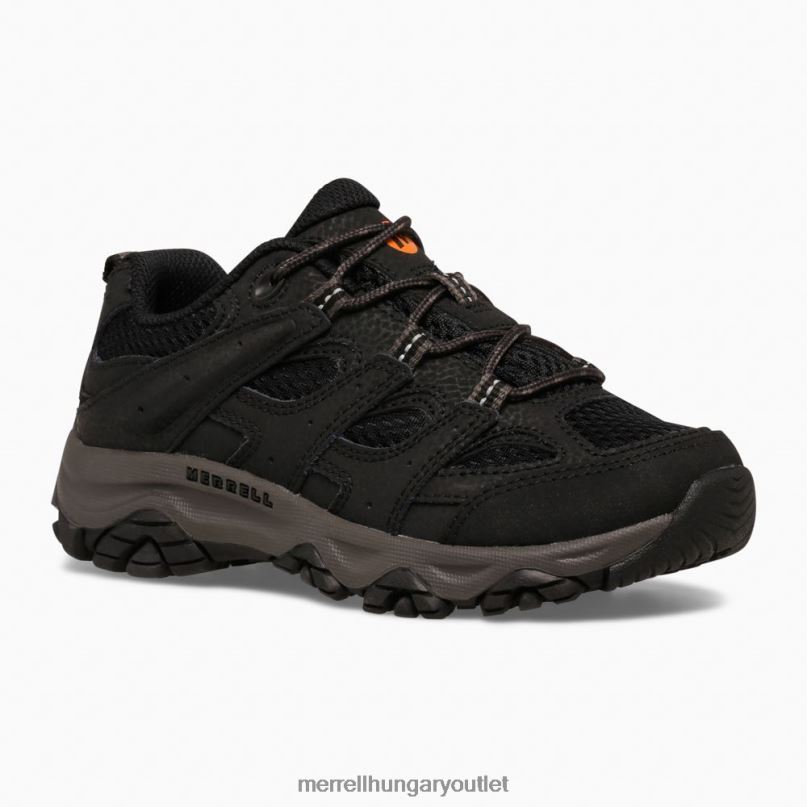 gyerekek Merrell fekete moab 3 alacsony fűzős cipő cipő H06N01428