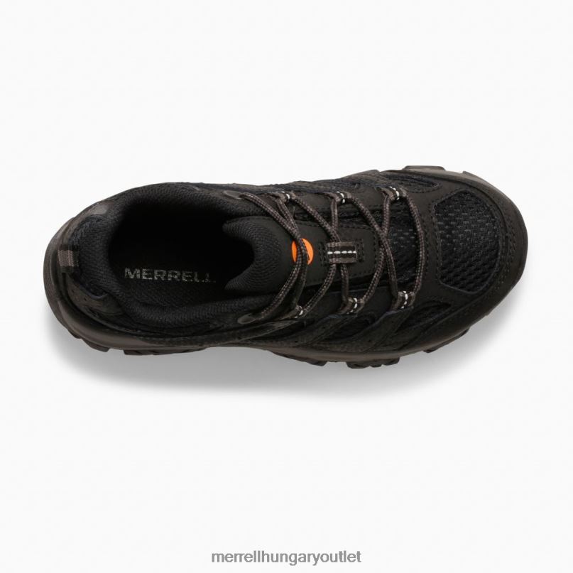 gyerekek Merrell fekete moab 3 alacsony fűzős cipő cipő H06N01428