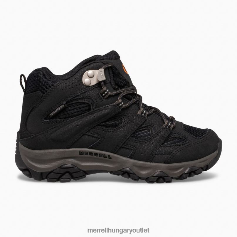 gyerekek Merrell fekete moab 3 mid vízálló csizma cipő H06N01431